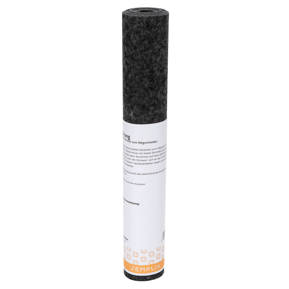 Semplix ExtraStrong (35 cm x 5 m/ extr.stark. Stickvlies zum Wegschneiden/ schwarz)