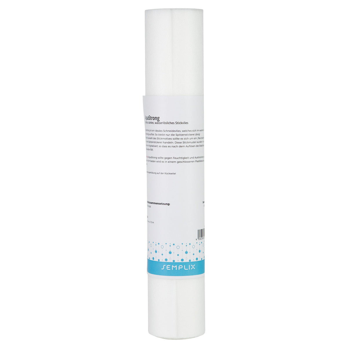 Semplix AquaStrong (38 cm x 10 m/ stab.stark.wasserlösl. Stickvlies/ weiß)