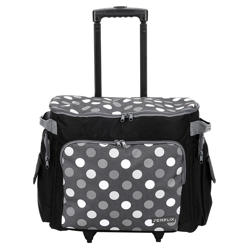 Semplix Nähmaschinentrolley Polka Dots anthrazit/grau