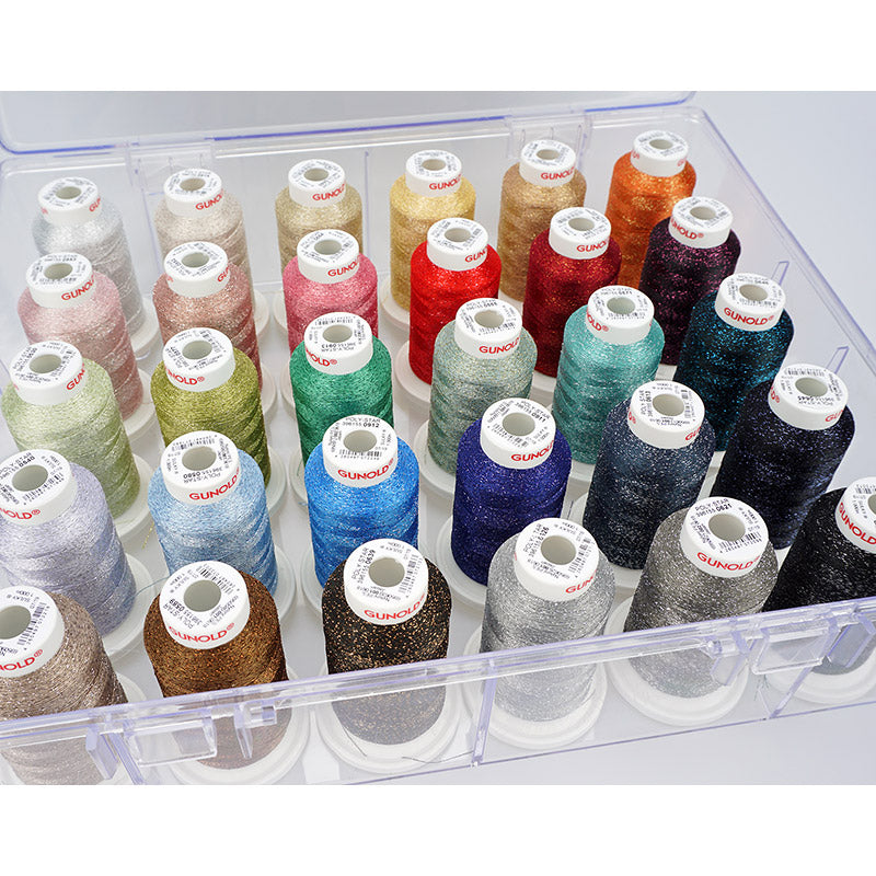 Gunold Poly Sparkle Miniking Stickgarn Box (30 Farben/ 1000 m)