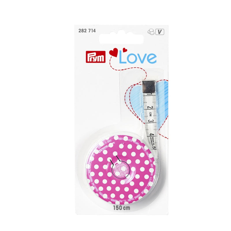 Prym Love Rollmaßband (150 cm/ cm Skala/  pink)