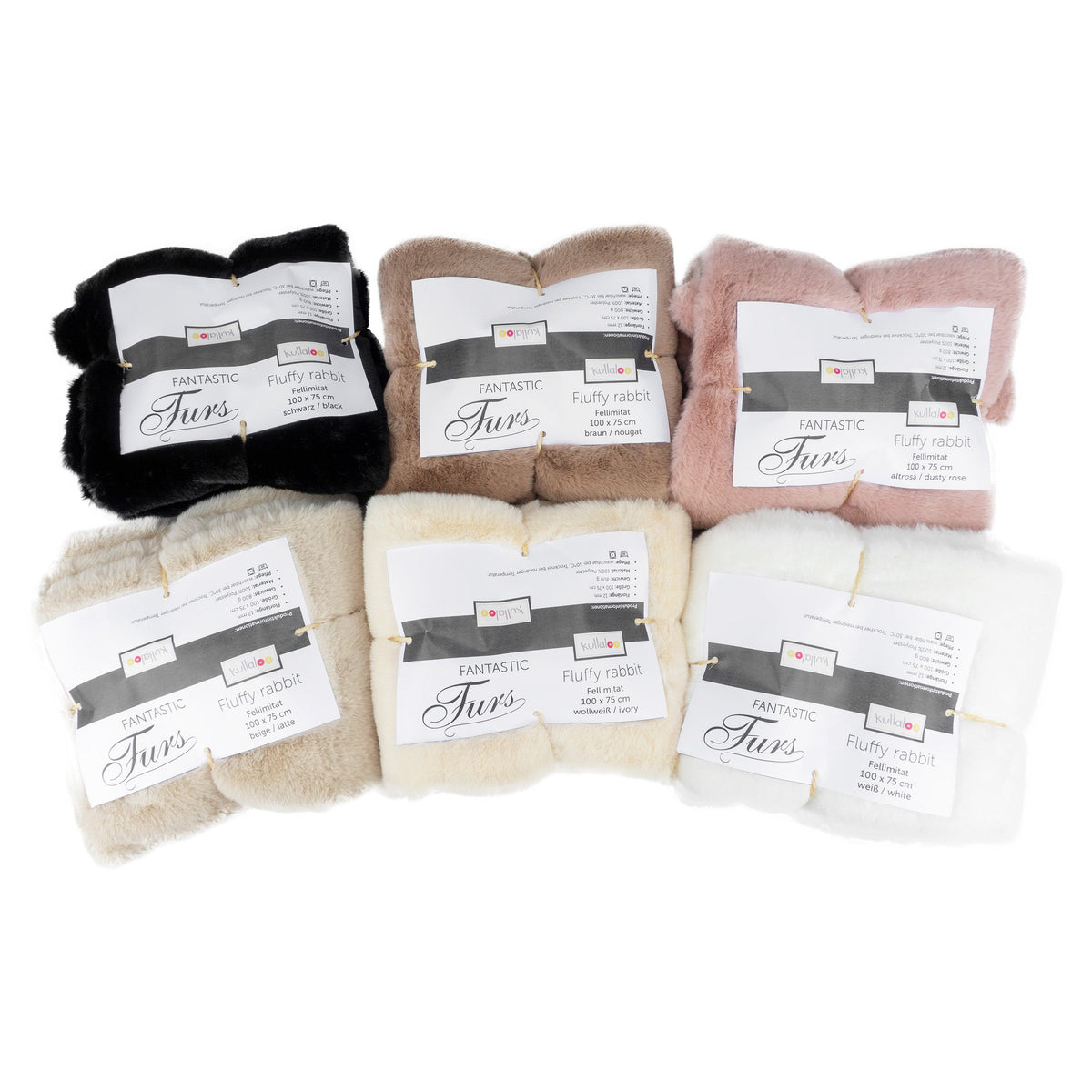 Kullaloo Fantastic Furs - Fluffy Rabbit (100 x 80 cm/ versch. Farben)