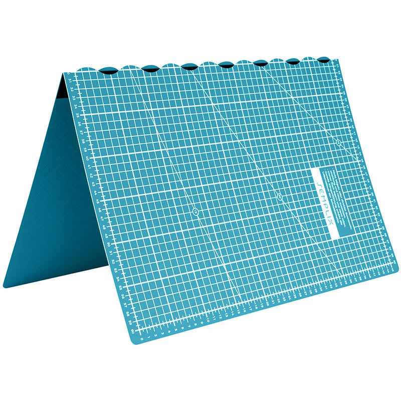 Semplix Faltbare Schneidematte türkis (60 x 45 cm/ Unterseite rutschhemmend) A2