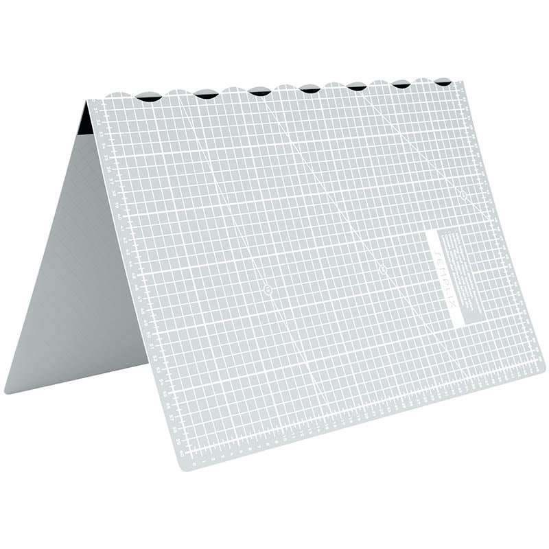 Semplix Faltbare Schneidematte hellgrau (60 x 45 cm/ Unterseite rutschhemmend) A2