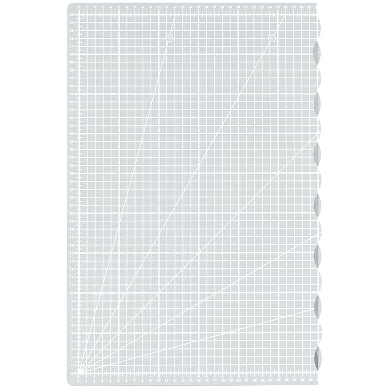 Semplix Faltbare Schneidematte hellgrau (60 x 45 cm/ Unterseite rutschhemmend) A2