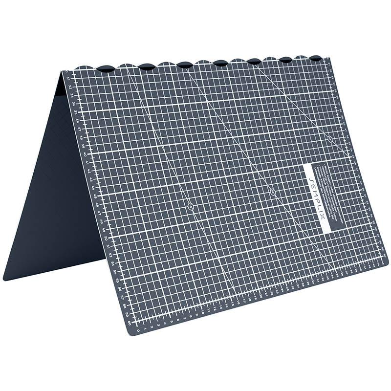 Semplix Faltbare Schneidematte grau (60 x 45 cm/ Unterseite rutschhemmend) A2