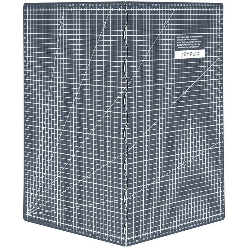 Semplix Faltbare Schneidematte grau (60 x 45 cm/ Unterseite rutschhemmend) A2