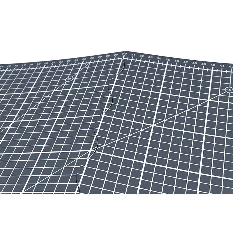 Semplix Faltbare Schneidematte grau (60 x 45 cm/ Unterseite rutschhemmend) A2