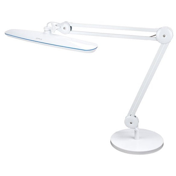 Semplix LED Arbeitslampe Tischlampe weiß (117PCS LEDs/ dimmbar/ Tischstandfuß/ Tischklemme)