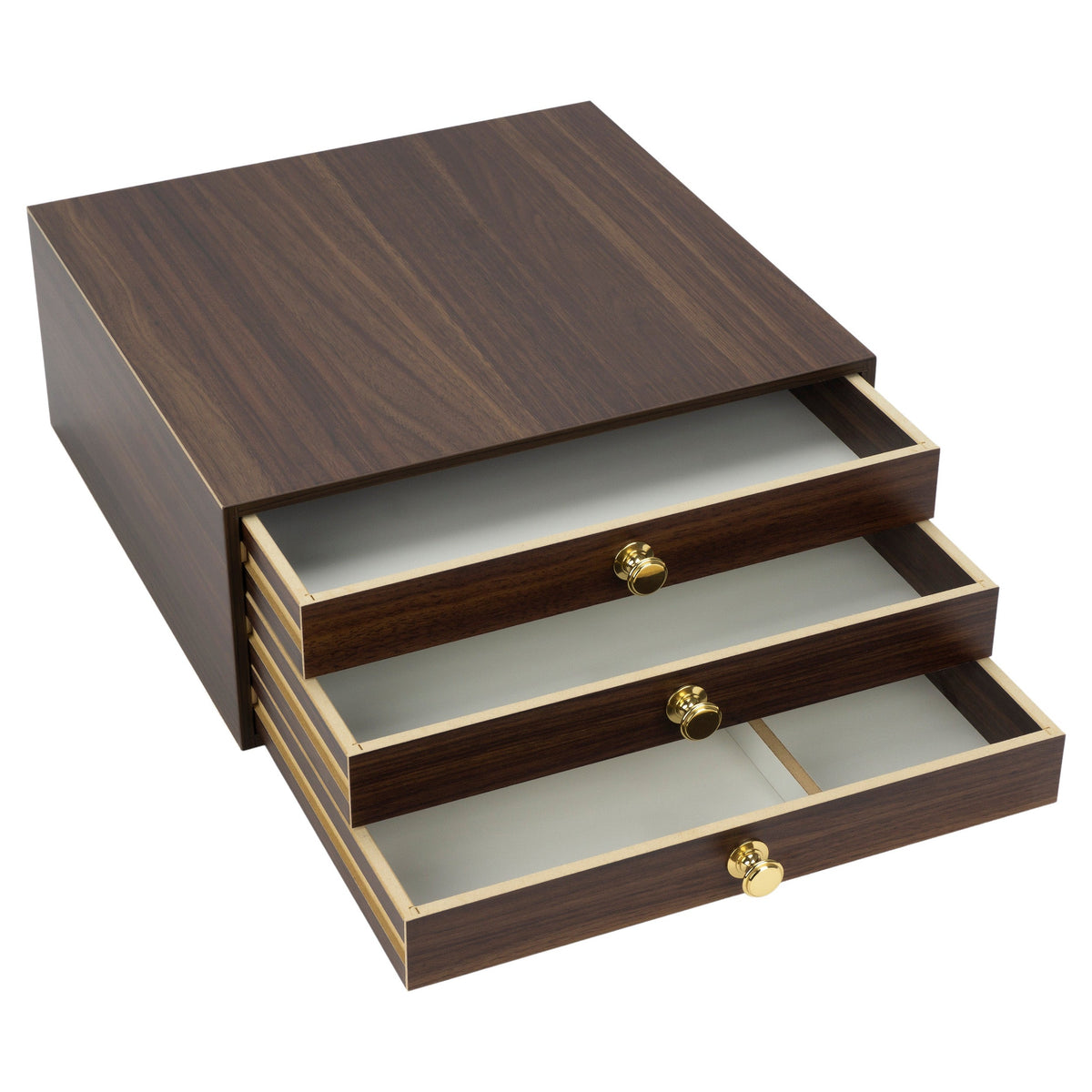 Madeira Garnschatulle (leer/ 37 x 36 x 15 cm/ Teak)