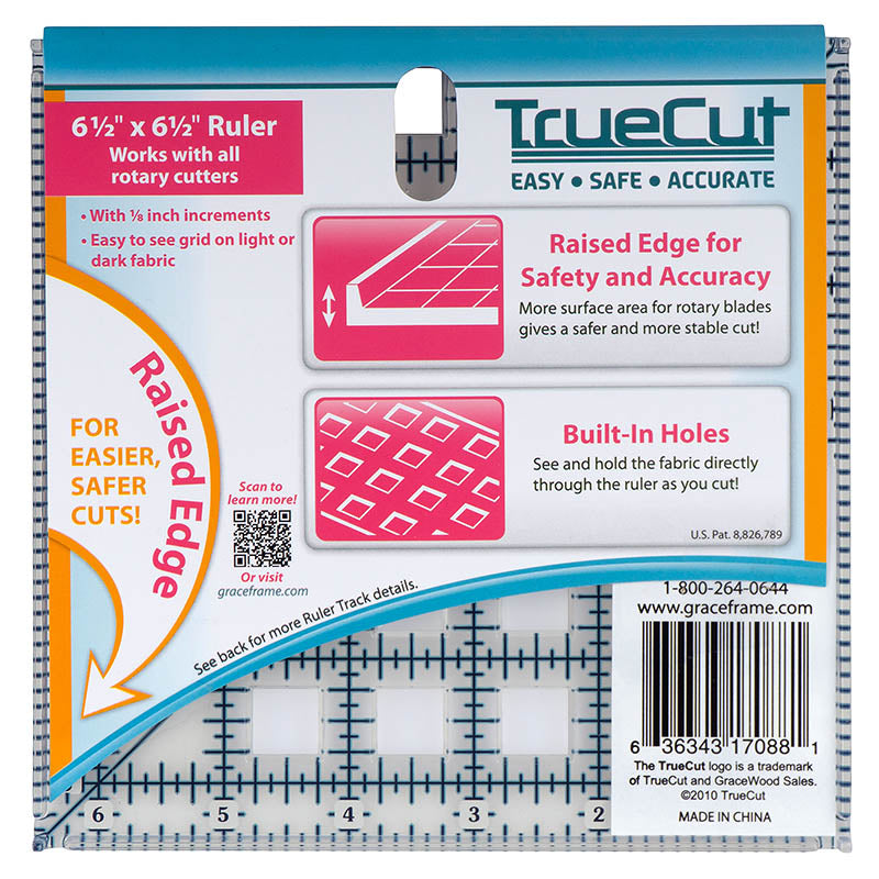 TrueCut Patchworklineal (16,5 x 16,5 cm/ 6,5" x 6, 5")