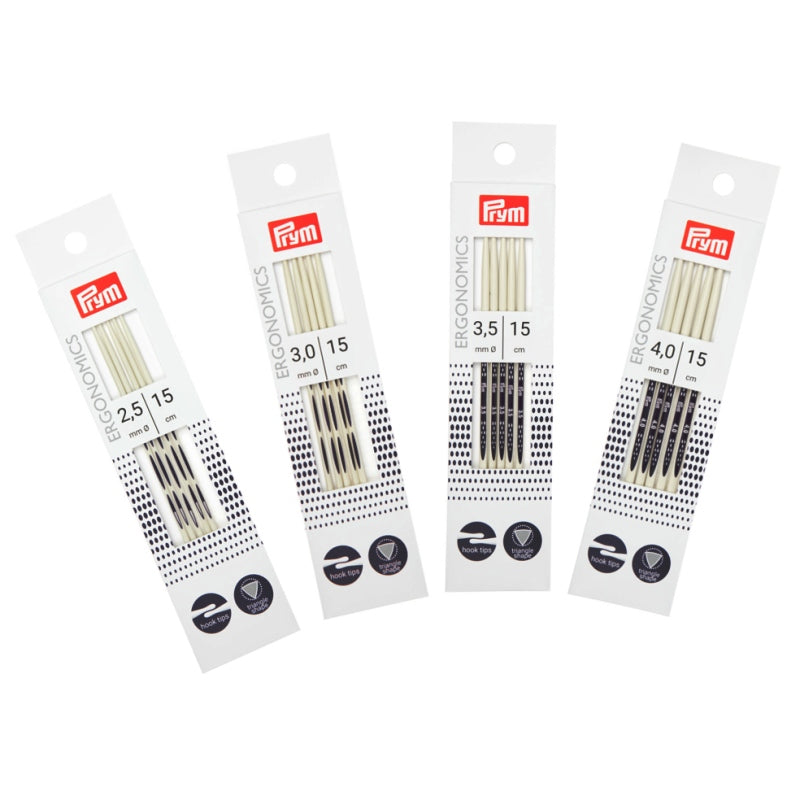 Prym ergonomics Strumpfstricknadel (15 cm/ Nadel-Spiel/ versch. Stärken)