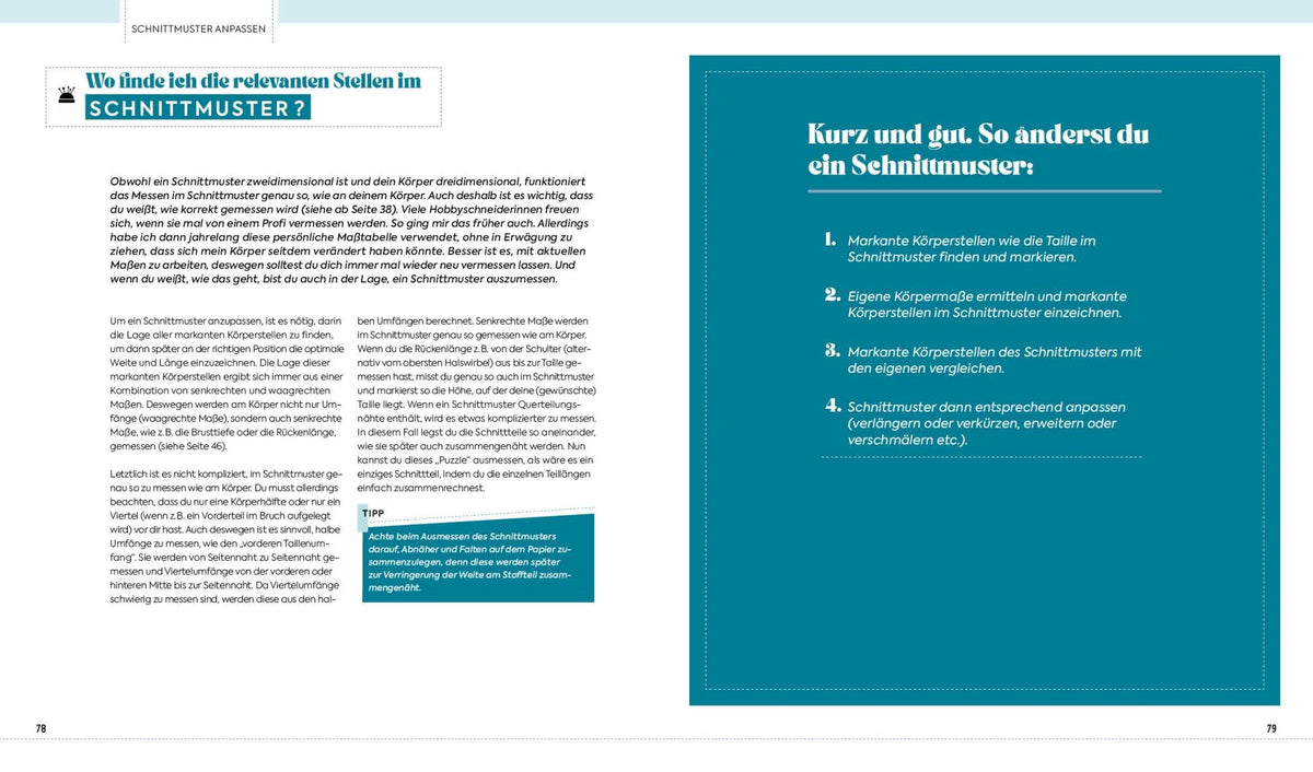 Passt perfekt - Schnittmuster an die eigene Körperform anpassen