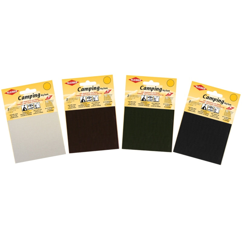 Kleiber Camping-Nylon-Flicken (selbstklebend/ 4 Farben/ je 2 x 10 x 12 cm)