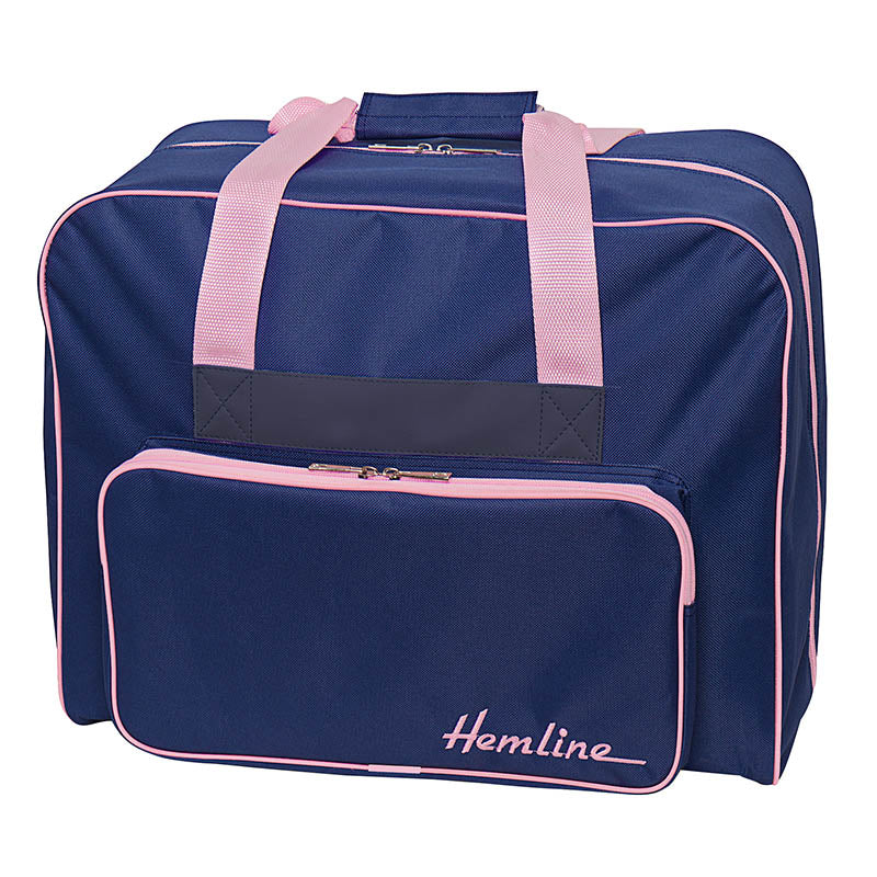 Hemline Nähmaschinentasche (dunkelblau/ pink)