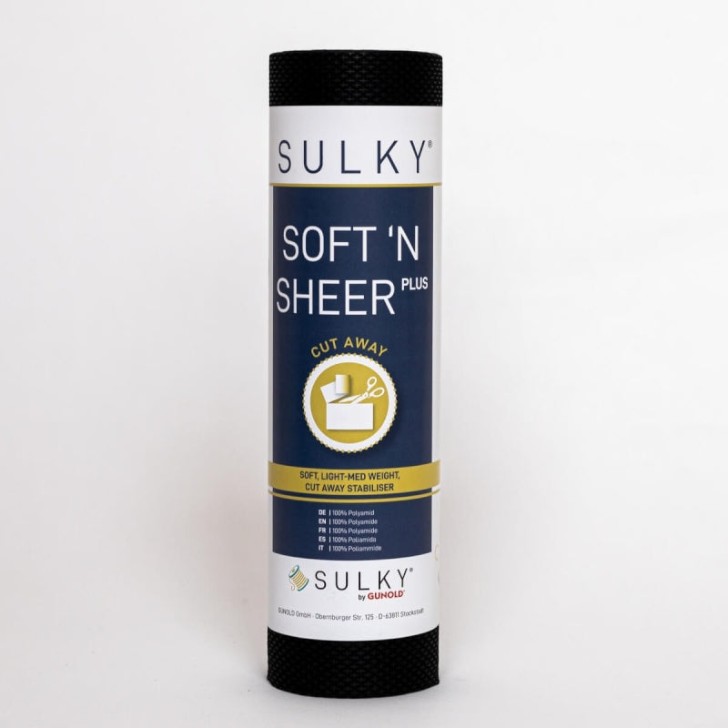 SULKY SOFT´N SHEER Plus Stabilisator zum Ausschneiden (25 cm x 5 m/ schwarz)