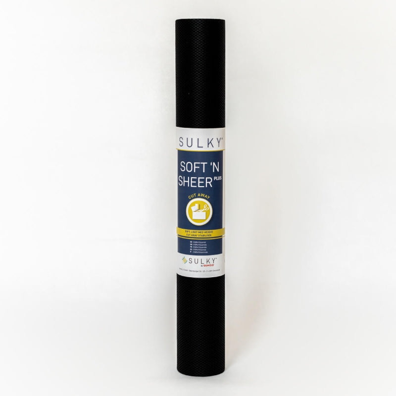 SULKY SOFT´N SHEER Plus Stabilisator zum Ausschneiden (50 cm x 5 m/ schwarz)
