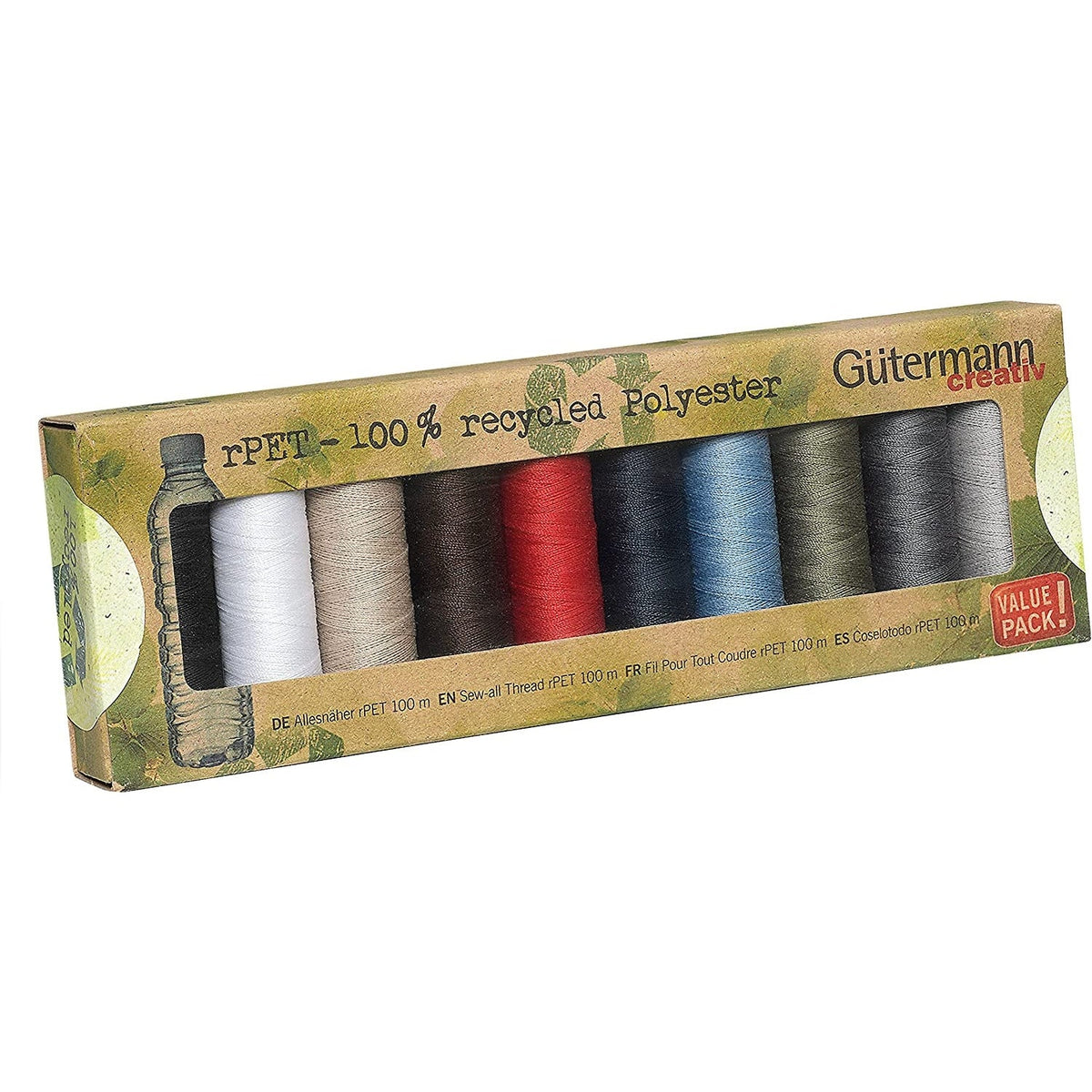 Gütermann rPet Allesnäher Nähfaden-Set-1 (10 Farben/ 100 m)