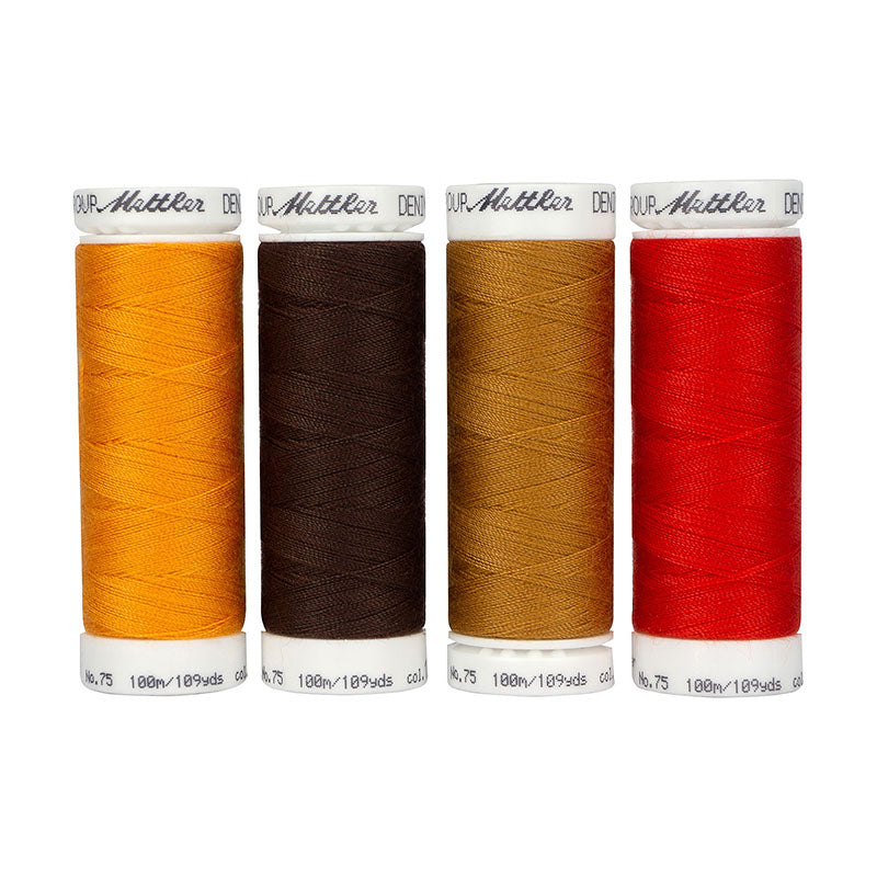 Amann Mettler DENIM DOC No.75 Terra Garnset (4 Spulen/ 100 m)