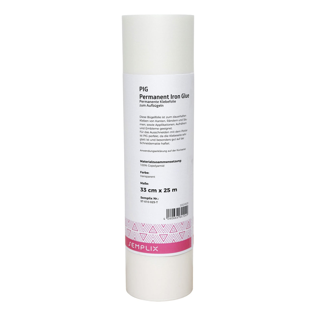 Semplix PIG (33 cm x 25 m/ Permanente Klebefolie zum Aufbügeln)