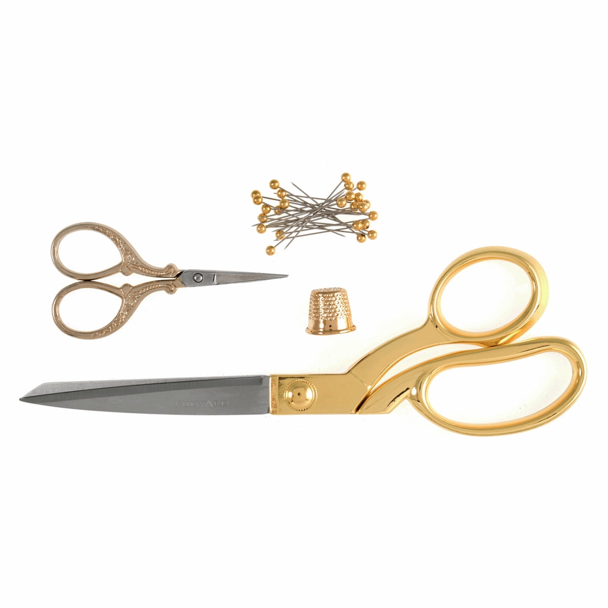 Milward Scheren-Set "Gold" (2tlg. 21,5 cm/ 9 cm)