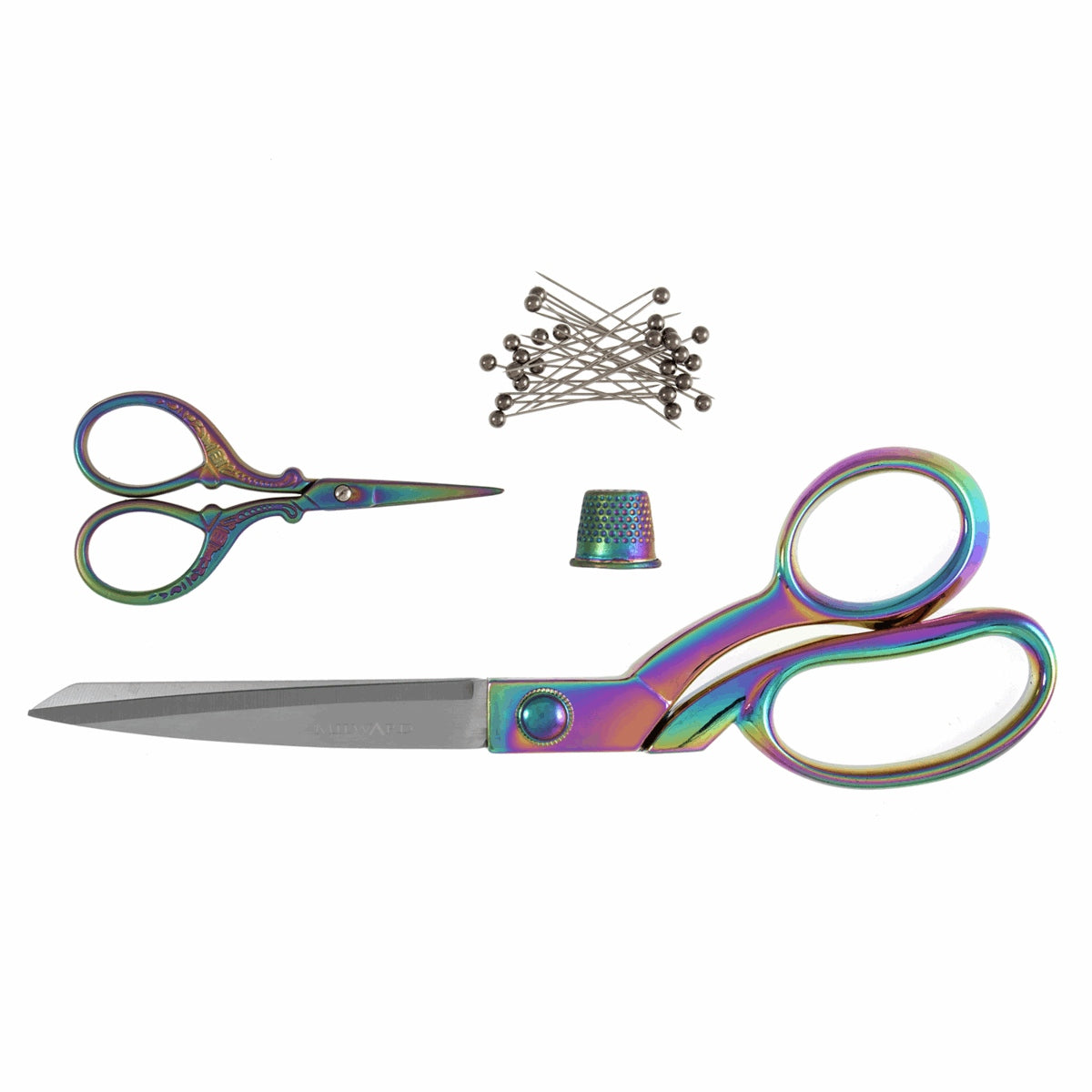 Milward Scheren-Set "Regenbogen" (2tlg. 21,5 cm/9 cm)
