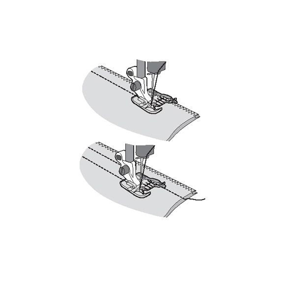 Husqvarna transparenter Nahtzugabenfuß