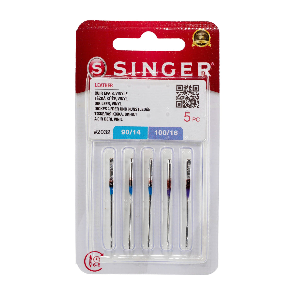 Singer Ledernadel Stärke 90-100/ System 130/ 705H/ 5 Nadeln