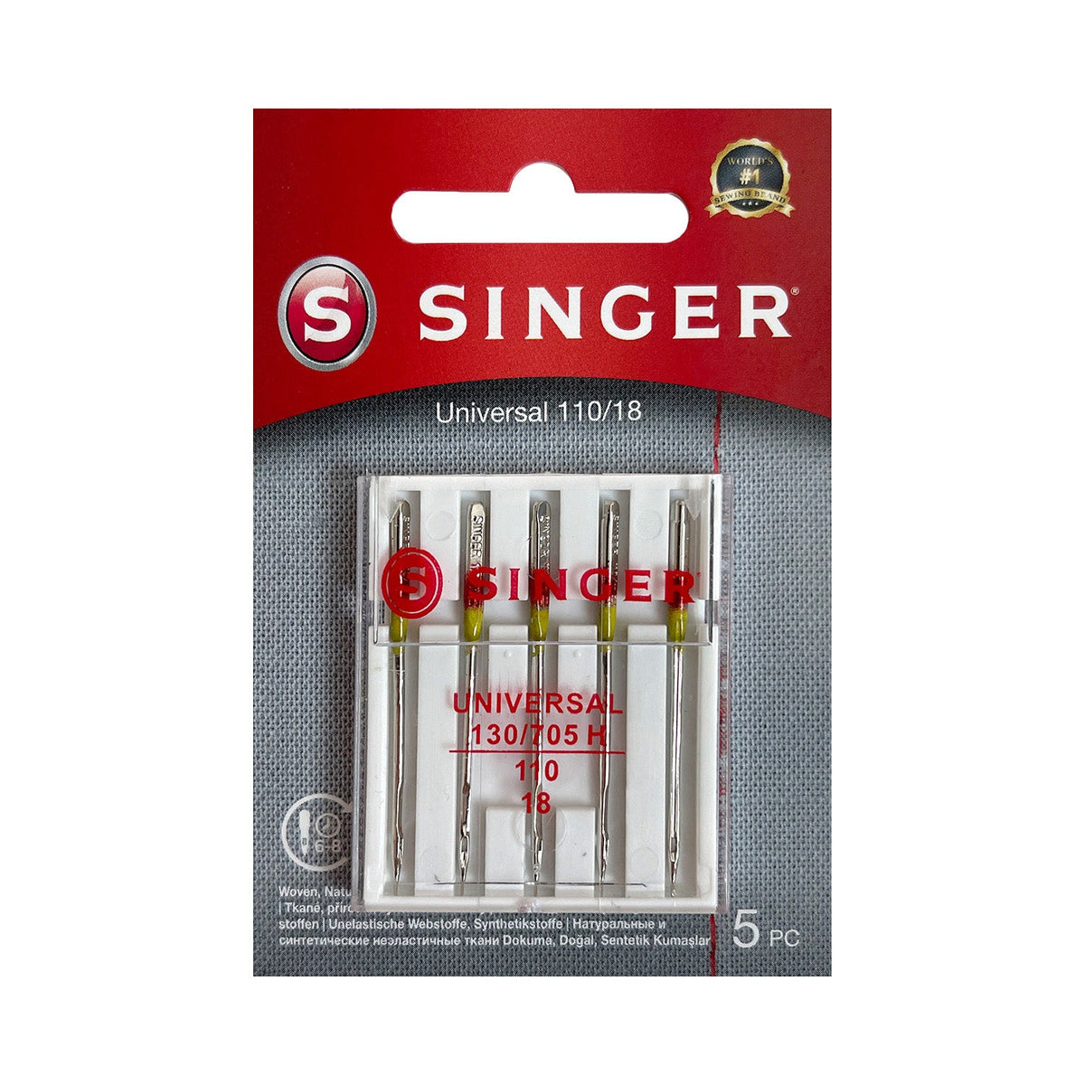 Singer Universalnadel Stärke 110/ System 130/ 705 H/ 5 Nadeln/ Blister