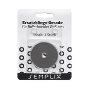 Semplix Ersatzklinge für Rollschneider Maxi gerade (45 mm/ 3 St.)