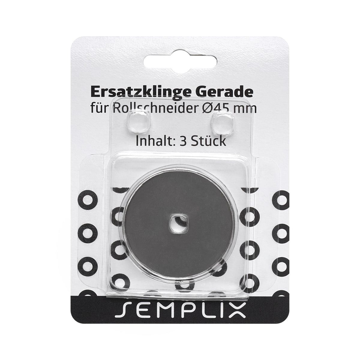 Semplix Ersatzklinge für Rollschneider Maxi gerade (45 mm/ 3 St.)