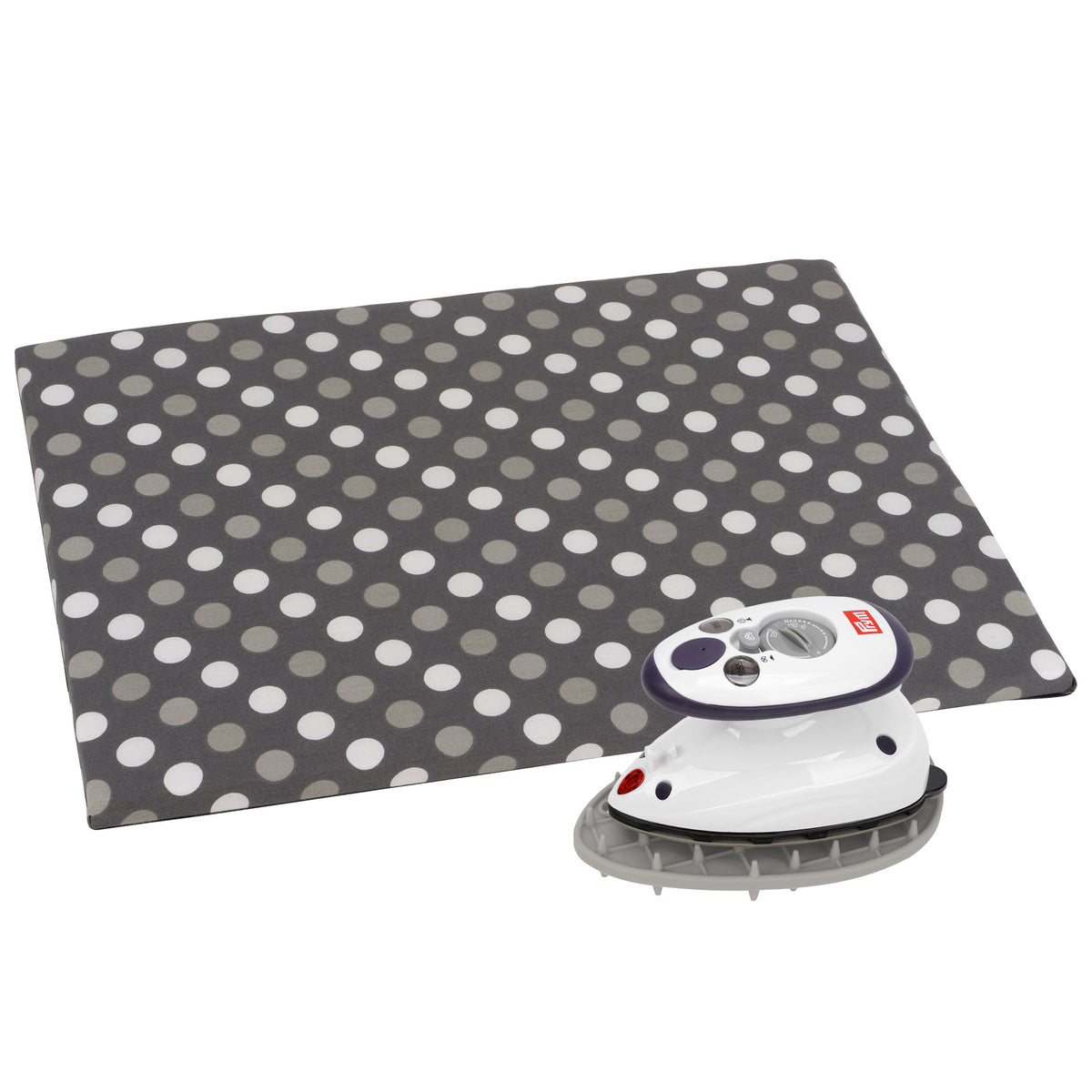 Semplix Bügel-Set mit Ablage und Prym Mini-Bügeleisen grau/ grau
