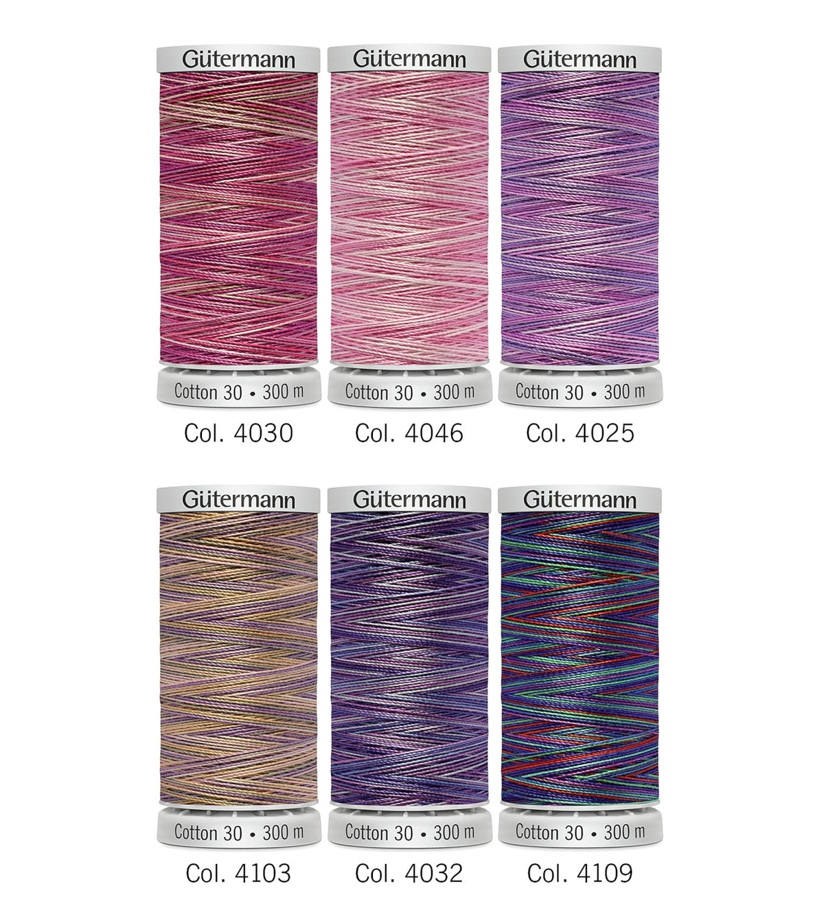 Gütermann Nähfaden-Set 734022-4 Cotton 30 (6 Spulen/ 300 m)