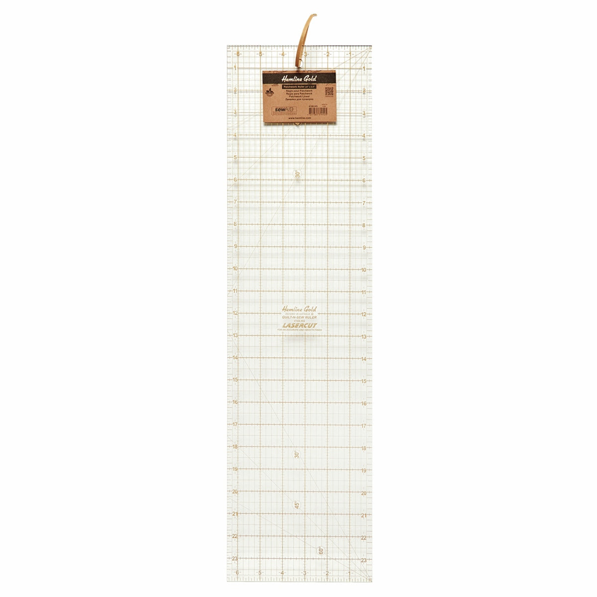 Hemline Gold Patchwork Inch-Lineal (24 x 6,5 Inch)