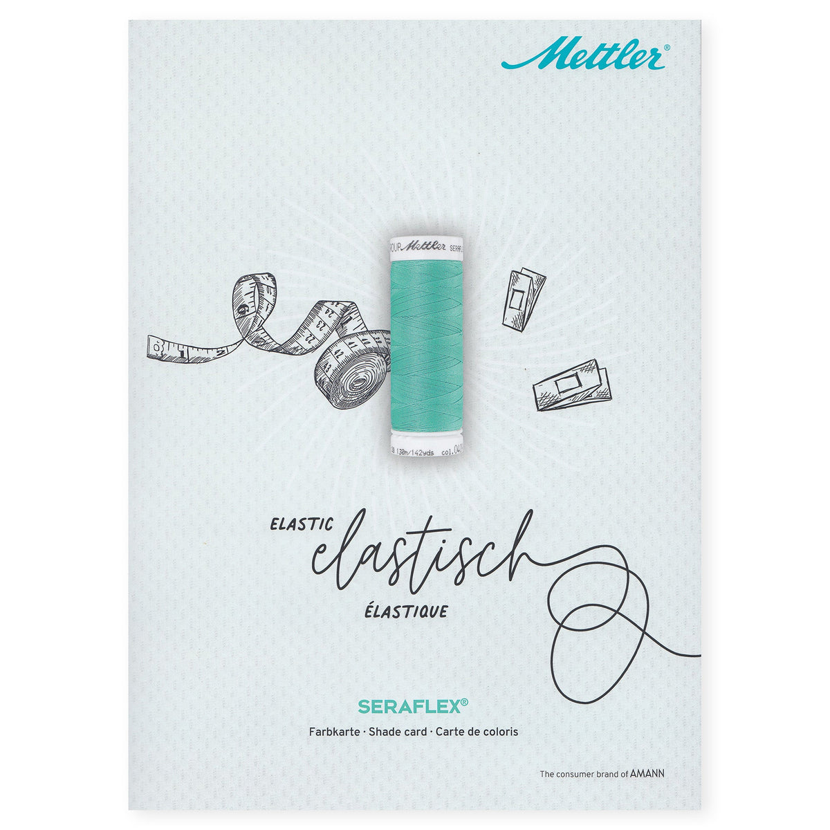 Amann Mettler Seraflex Farbkarte (gewickelt/ echte Fäden)