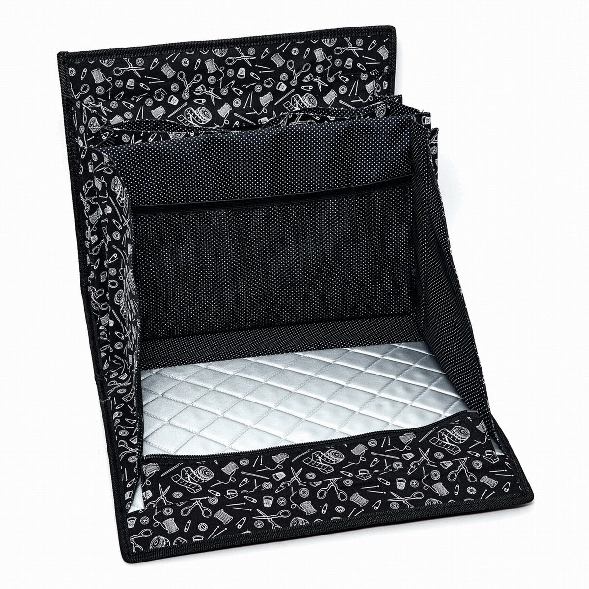 Hemline Gold Mehrzweck Basteltasche (28,5 x 36,5 x 17,8 cm/ schwarz/ weiß)