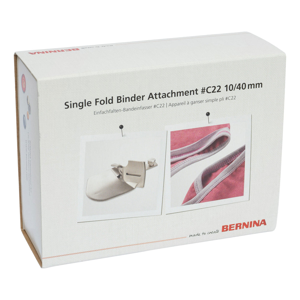 Bernina Nr. C22 Einfachfalten-Bandeinfasser 10 / 40 mm für L 890 Overlock