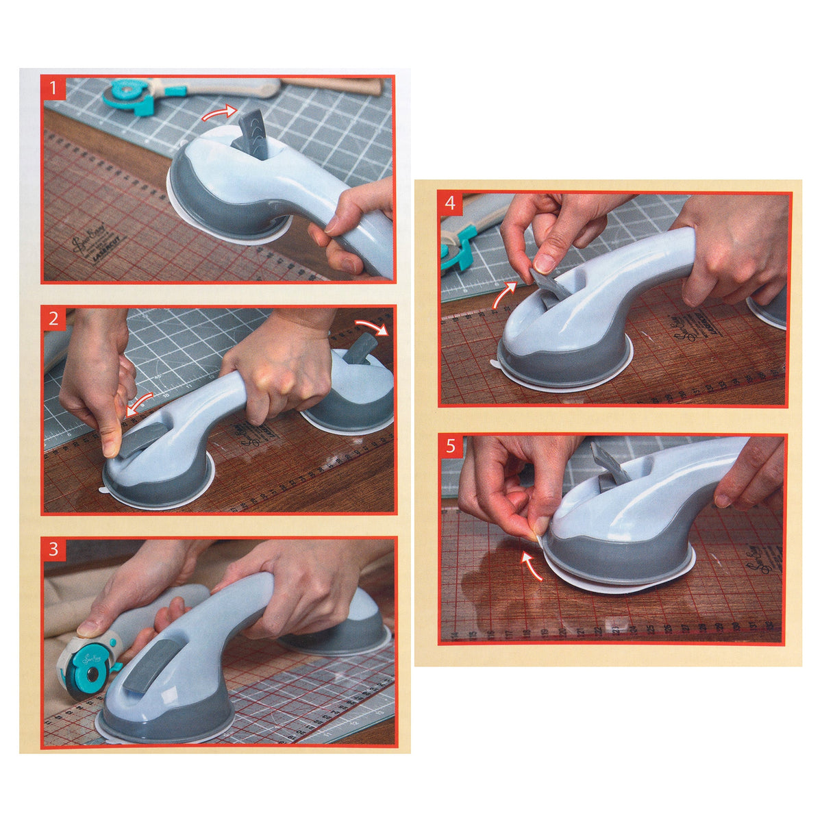 Sew Easy Ruler Grip -  Linealgriff (mit 2 starken Saugnäpfen)