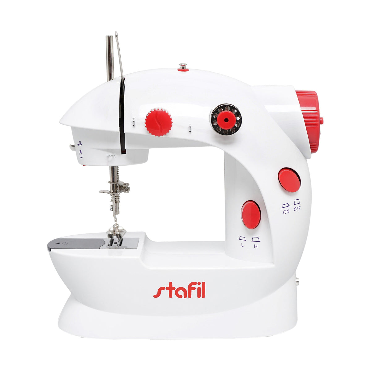 Stafil Mini Nähmaschine (rot/ weiß/ 19 x 10 x 20 cm/ 650 g)