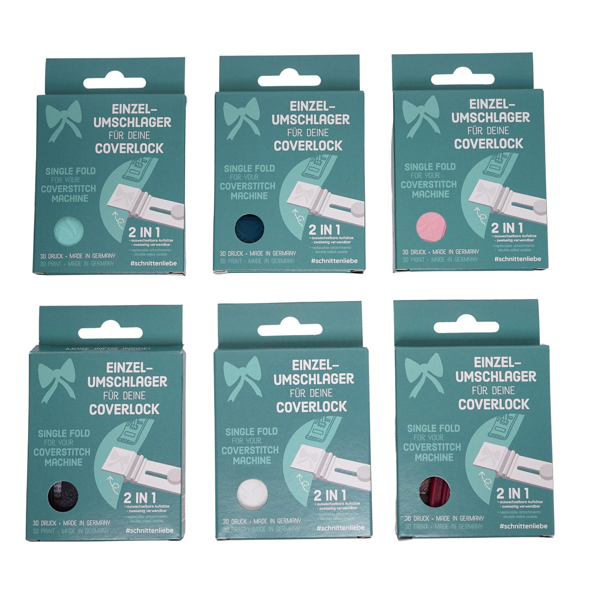 Schnittenliebe Einzelumschlager Coverlock Set 1 (15mm+25mm/ versch. Farben)