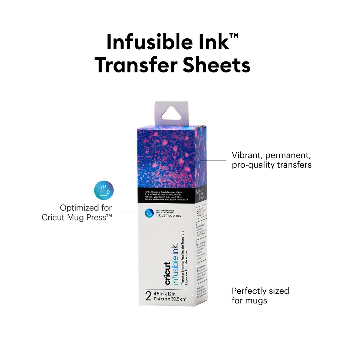 Cricut Infusible Ink Transferbogen (je 2 Bögen/ 11,4 x 30,5 cm/ Multi Farben)