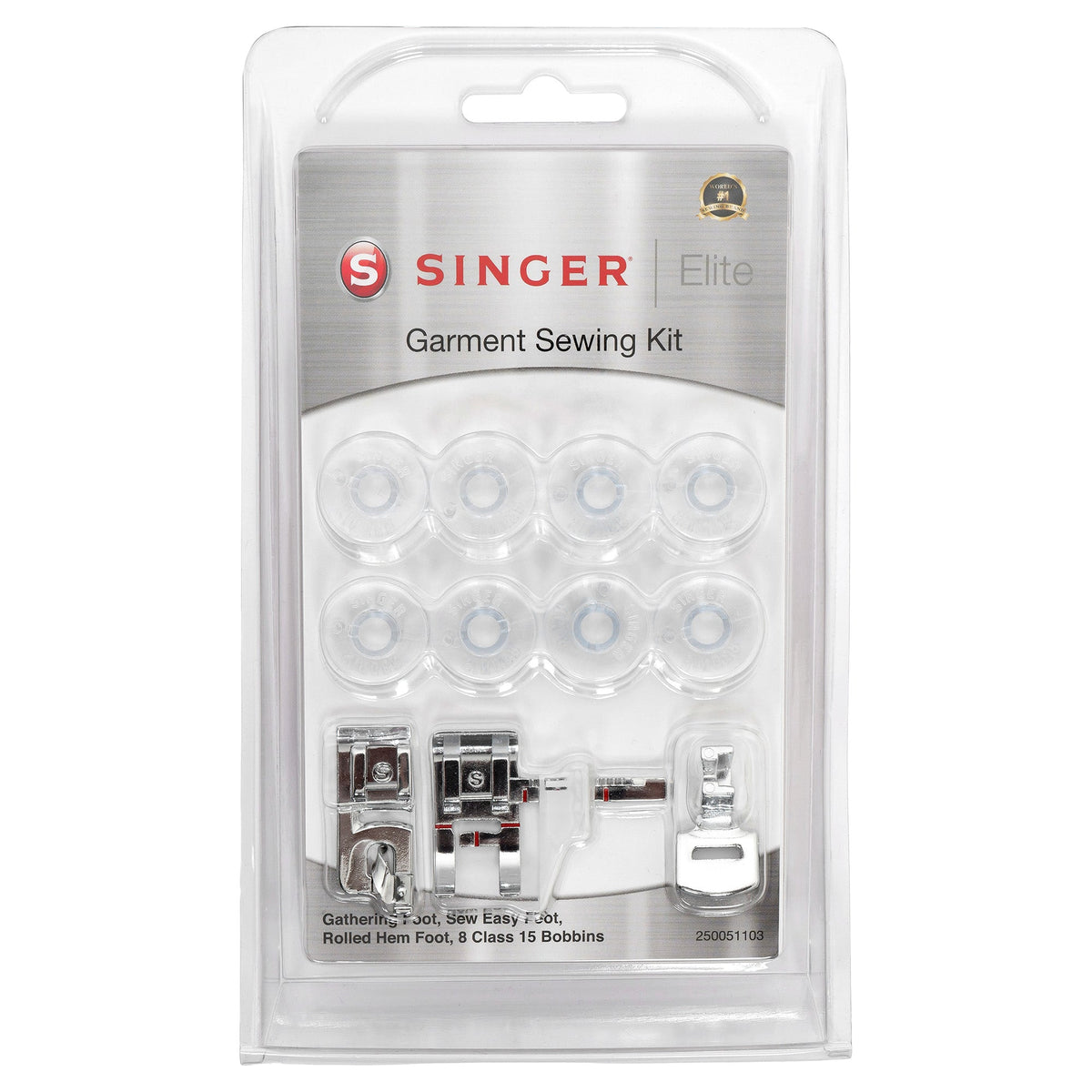 Singer Elite Garment Sewing Kit (3 Nähfüße/ 8 Spulen)