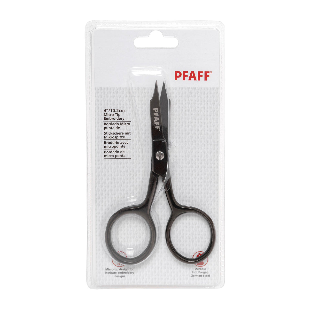 Pfaff Stickschere Mikrospitze (10,2 cm/ 4"/ schwarz)