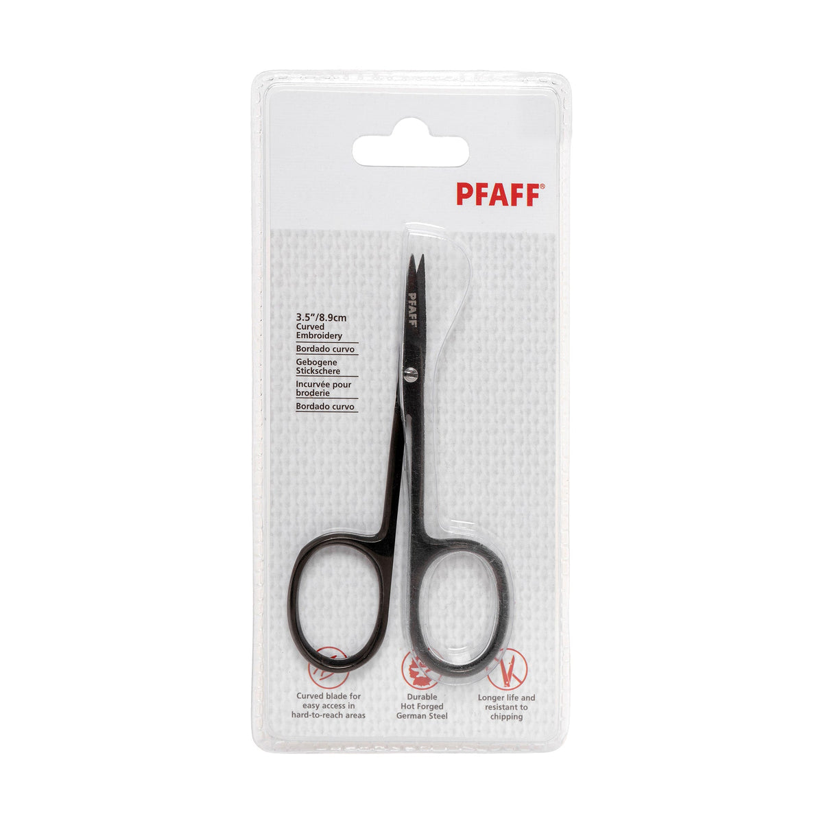 Pfaff gebogene Stickschere (8,9 cm/ 3,5"/ schwarz)