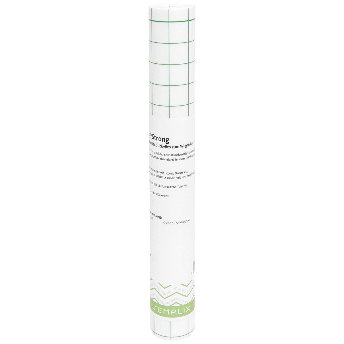 Semplix Filmoplast® Strong (0,33 m x 4,9 m/ selbstkl.Stickvlies zum Wegreißen/ weiß)