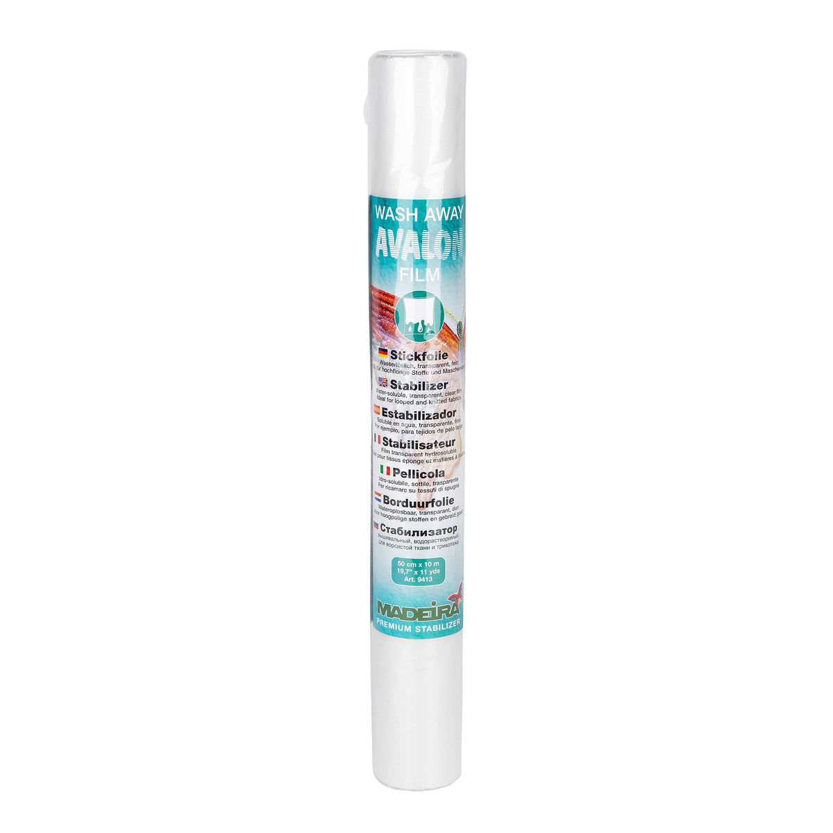 Madeira Avalon Film feine transparente Stickfolie (50 cm x 10 m)