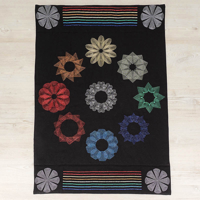 Nähwelt Flach Stickmuster USB "Kaleidoskop pur Silk" (27 Stickmuster)