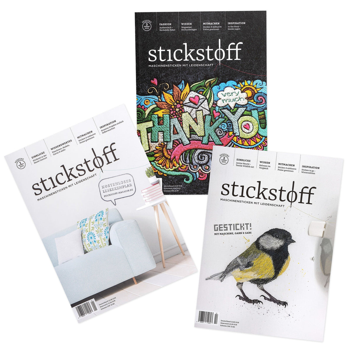 3 Magazine Stickstoff SEQUENZ im Bundle mit Ausgaben 1-3