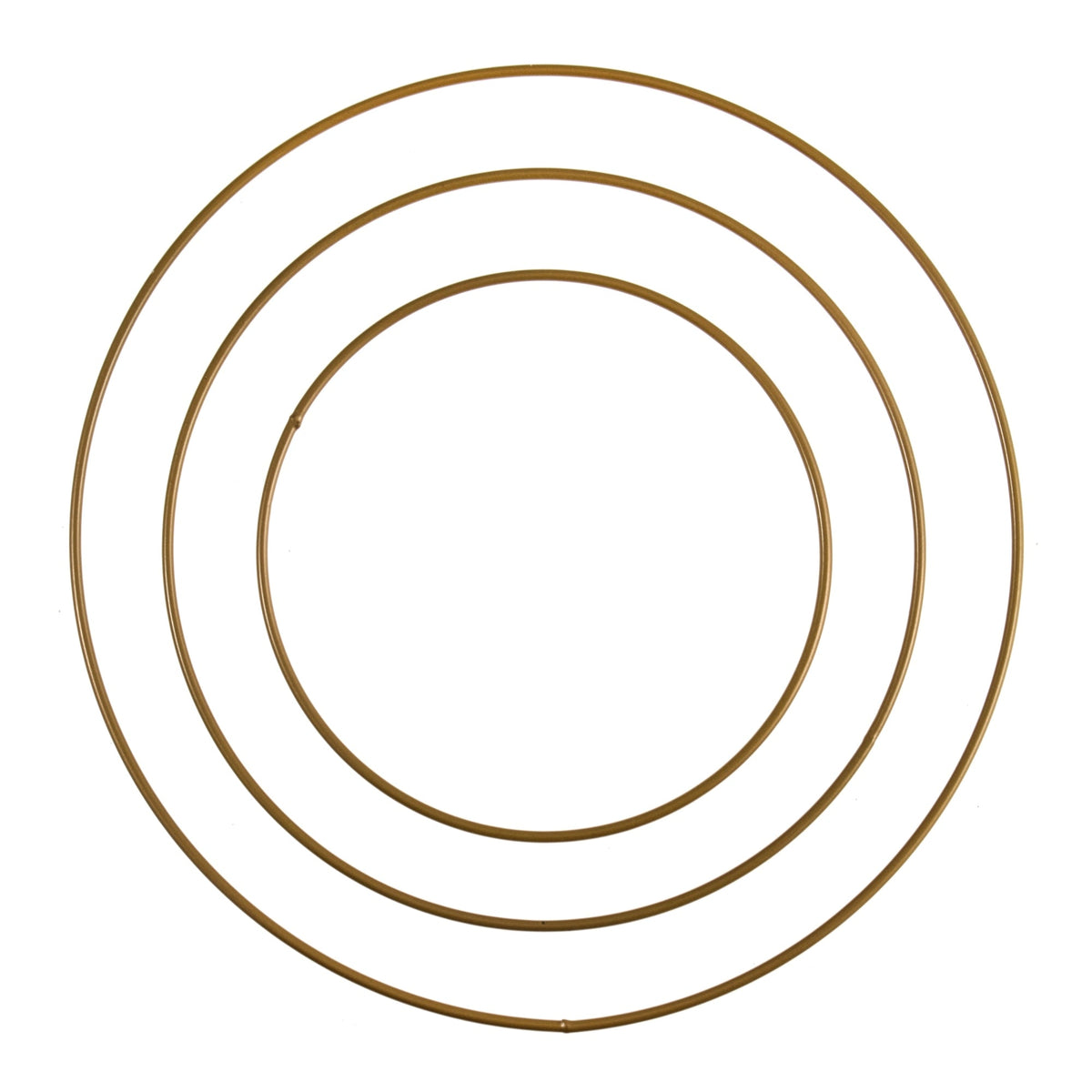 Metallringe 3er-Set (Gold/ Ø 15 cm/ /20 cm/ 25 cm)