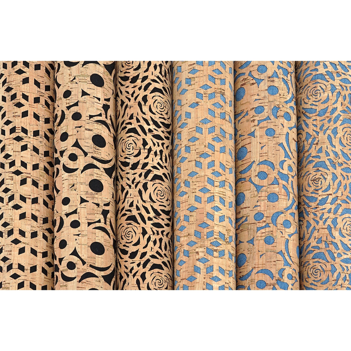 Korkstoff "Cut Out" ( 0,60 x 1,35 m/ versch. Designs)